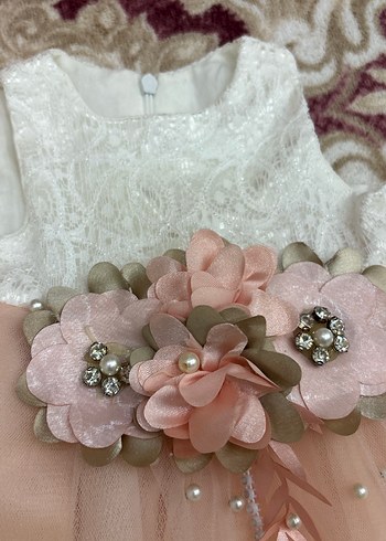 LC Waikiki Dantel İşlemeli Pembe Kız Çocuk Elbise