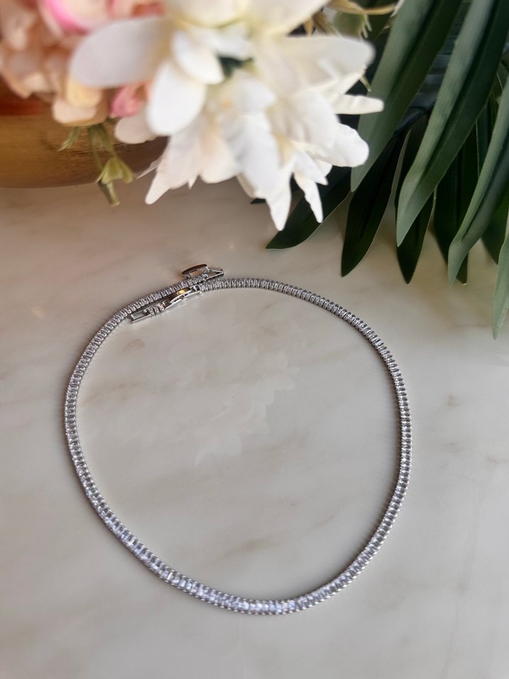 Gümüş Renk Kaliteli Çelik Suyolu Kolye - Görsel 2