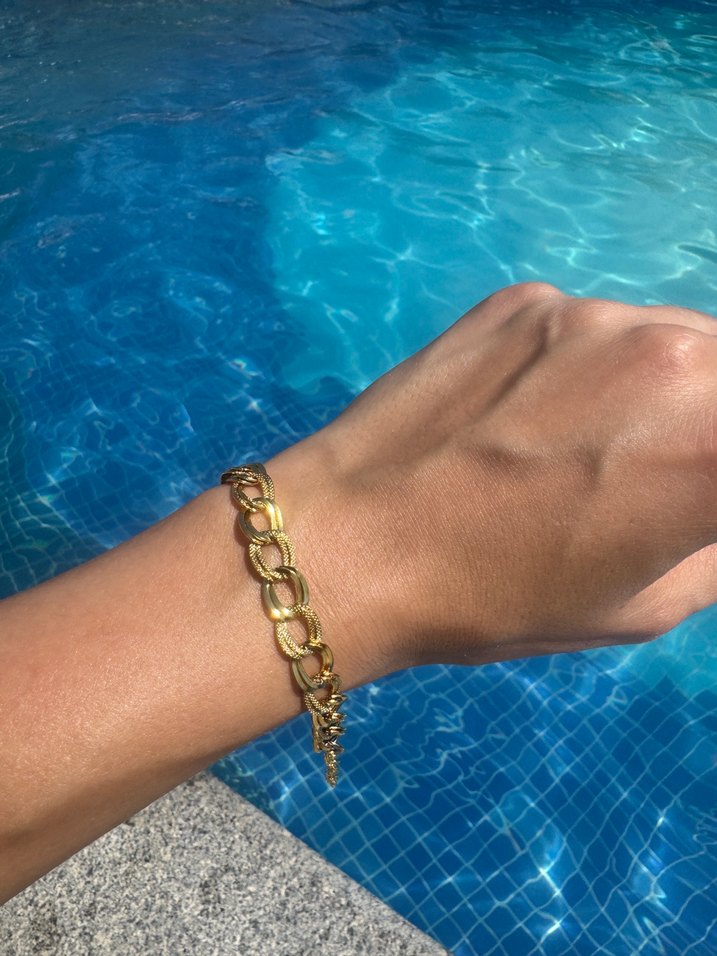 Altın Renk Çelik Samanyolu Bileklik - Görsel 3