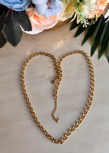 Kaliteli Altın Renk Çelik İç içe Geçme Zincir - Görsel 2