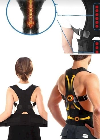 Dik duruş korsesi ortopedik kamburluk önleyici bel sırt omuz - Görsel 2
