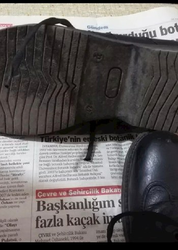 Siyah Street Wear Erkek Ayakkabı Bağcığı - Görsel 2