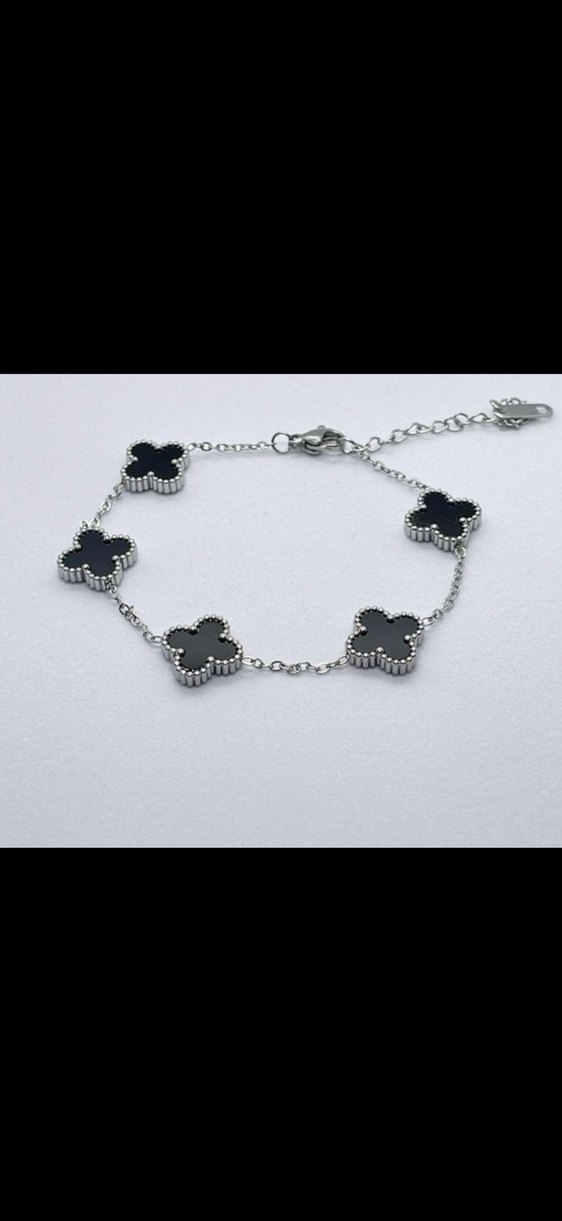 YONCA VAN CLEEF GÜMÜŞ/SİYAH BİLEKLİK - Görsel 3