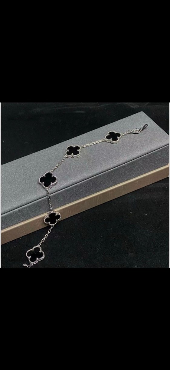 YONCA VAN CLEEF GÜMÜŞ/SİYAH BİLEKLİK - Görsel 2