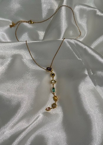 7 ELEMENT Y KOLYE GOLD RENKLİ ÇELİK KOLYE