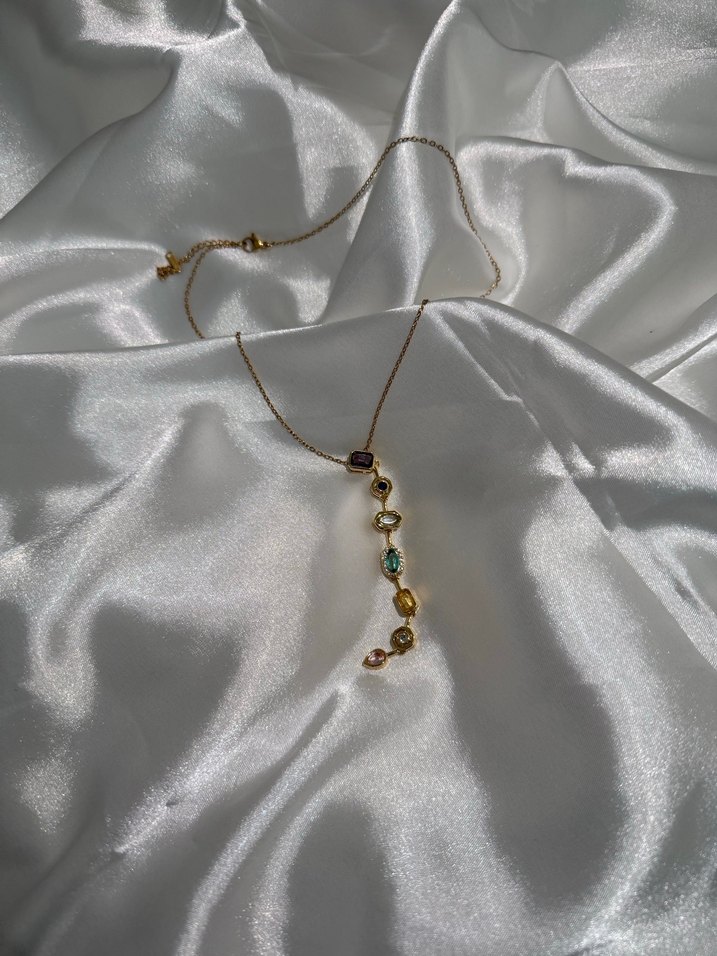 7 ELEMENT Y KOLYE GOLD RENKLİ ÇELİK KOLYE - Görsel 2