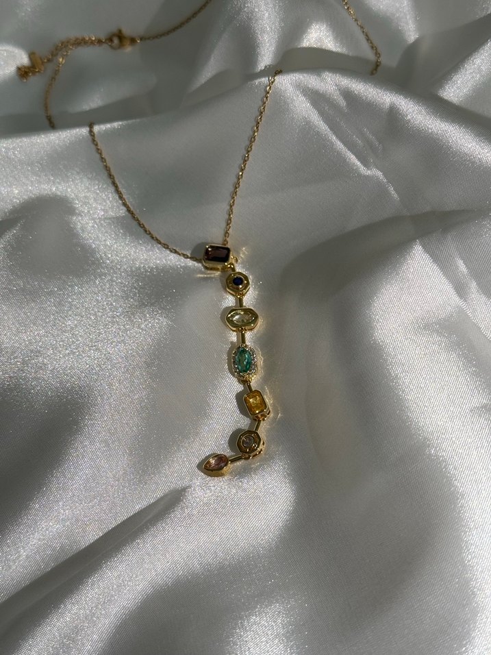 7 ELEMENT Y KOLYE GOLD RENKLİ ÇELİK KOLYE - Görsel 3