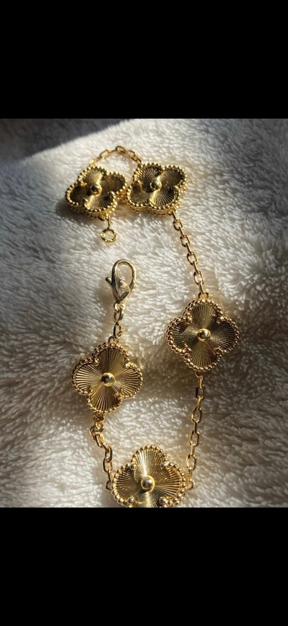 İkili Set YONCA VAN CLEEF KOLYE VE BİLEKLİK SET ÇELİK - Görsel 4