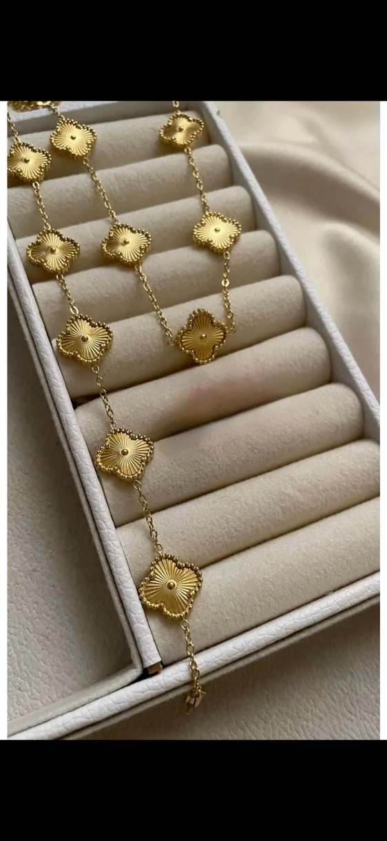 İkili Set YONCA VAN CLEEF KOLYE VE BİLEKLİK SET ÇELİK - Görsel 2