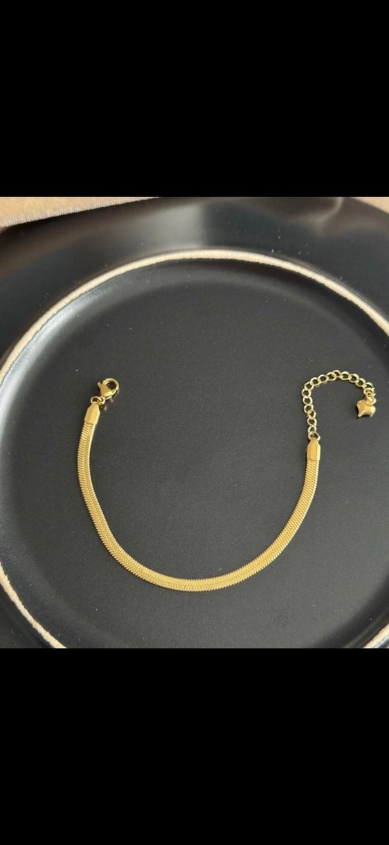 İtalyan Zincir Çelik Gold Bileklik - Görsel 3