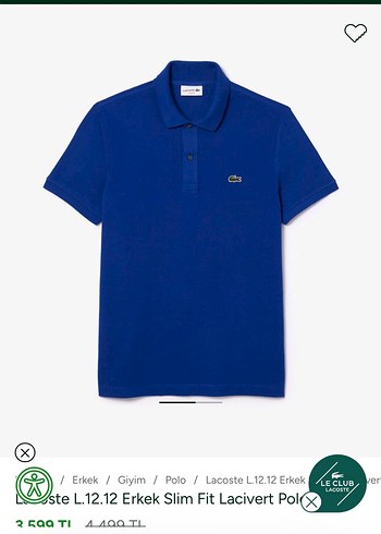Lacoste Erkek Mavi Polo Tişört - Görsel 5