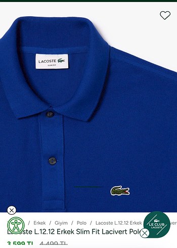 Lacoste Erkek Mavi Polo Tişört - Görsel 6