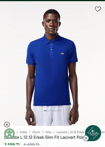 Lacoste Erkek Mavi Polo Tişört - Görsel 2