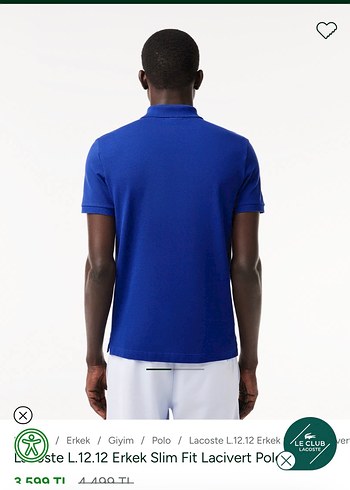 Lacoste Erkek Mavi Polo Tişört - Görsel 4