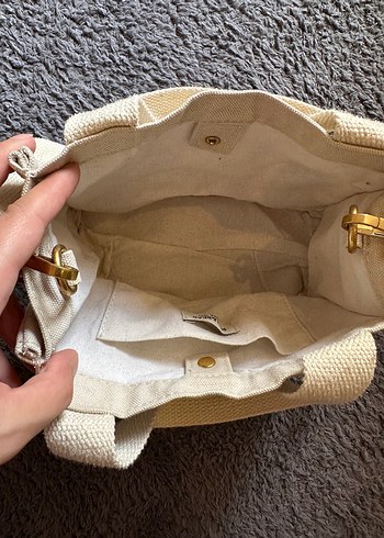 Beden beyaz Renk Pull and Bear Kanvas Tote Çanta