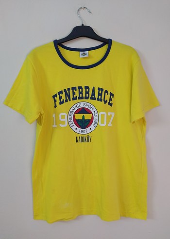 Sarı Fenerbahçe Baskılı Erkek Tişört