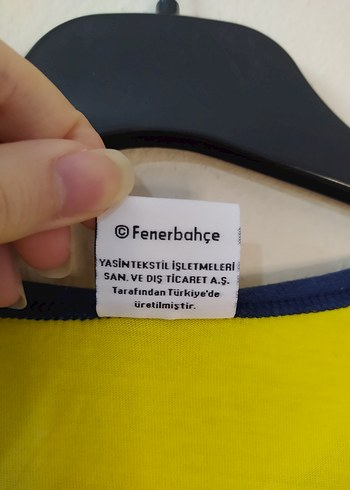 15-16 Yaş Beden Sarı Fenerbahçe Baskılı Erkek Tişört