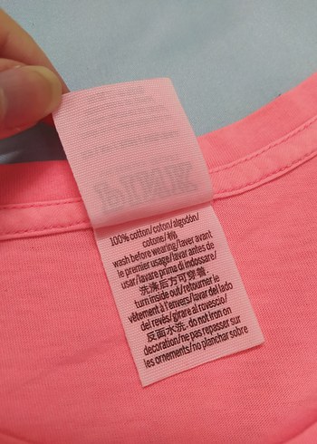 m Beden ORJİNAL Pink Victoria Secret y2k Tee T-Shirt