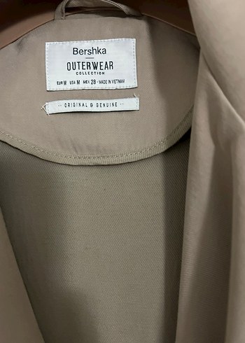 m Beden Bej Midi Kadın Trençkot Düğmeli