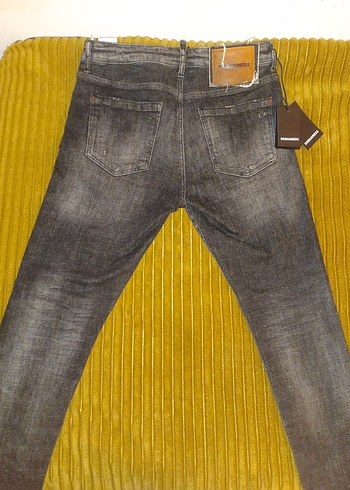 Gri Regular Fit Erkek Kot Pantolon dsquared 31/32 beden pantolon - Görsel 3