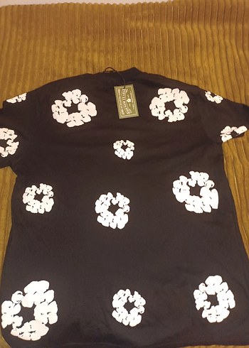 denim teras çiçek baskılı tişört - Görsel 4