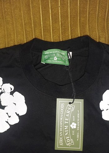 denim teras çiçek baskılı tişört - Görsel 3