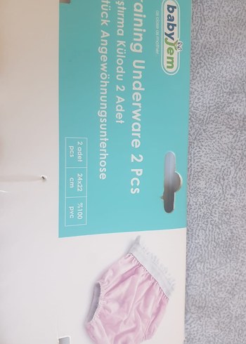 babyJem Pastel Mavi beyaz alıştırma  Külot 2'li - Görsel 2