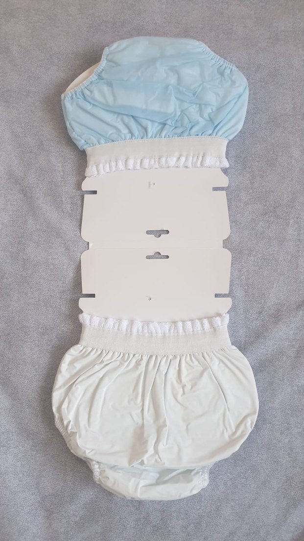 babyJem Pastel Mavi beyaz alıştırma  Külot 2'li - Görsel 5