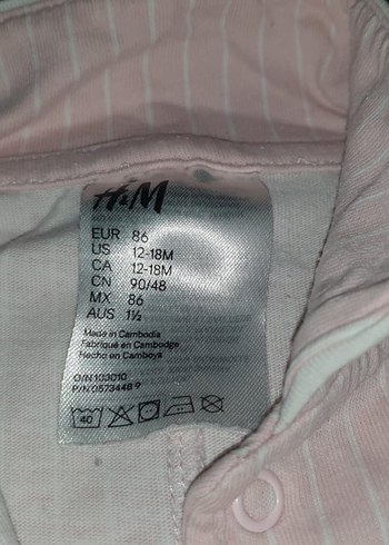 H&M Açık Pembe Bebek Kız UykuTulumu - Görsel 3