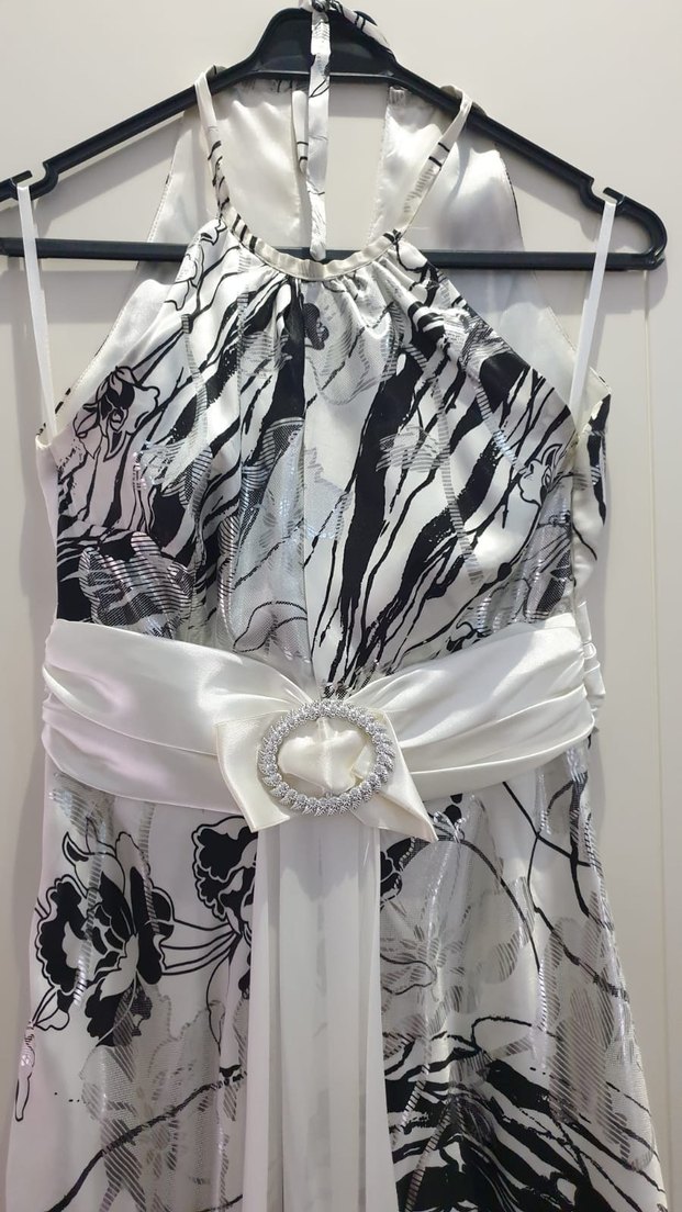 Saten gece elbisesi - Görsel 2