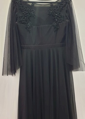 Matrons taş detaylı abiye elbise - Görsel 6