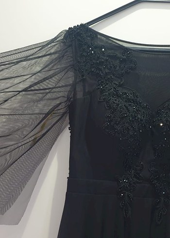 Matrons taş detaylı abiye elbise - Görsel 3