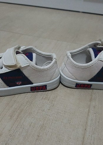 USPA Beyaz Erkek Çocuk Spor Ayakkabı Velcro - Görsel 5