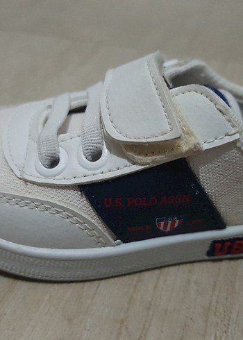 USPA Beyaz Erkek Çocuk Spor Ayakkabı Velcro - Görsel 2