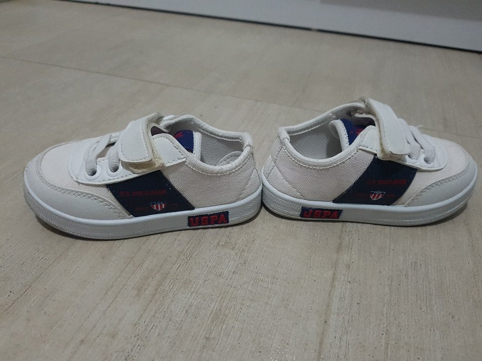 USPA Beyaz Erkek Çocuk Spor Ayakkabı Velcro - Görsel 5