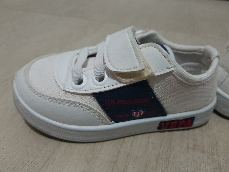USPA Beyaz Erkek Çocuk Spor Ayakkabı Velcro - Görsel 2
