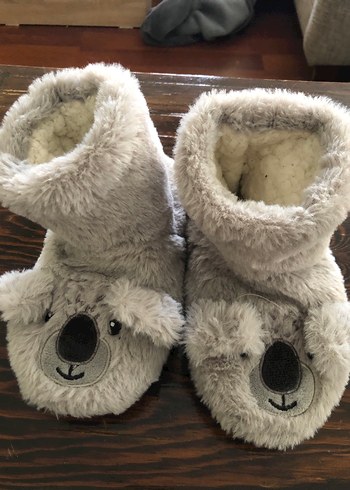 Unisex Çocuk Gri Peluş Koala Pandüf