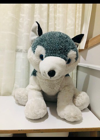 Gri Peluş Kurt Oyuncak