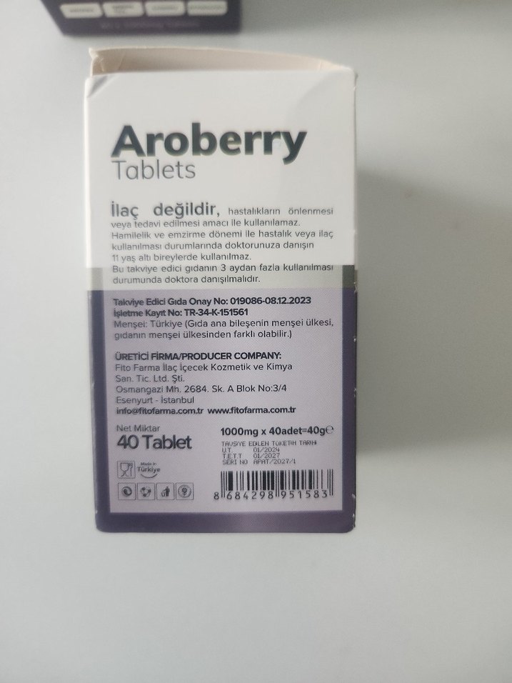 Aroberry Prebiyotik & Aronia Tablet 40'lı - Görsel 4