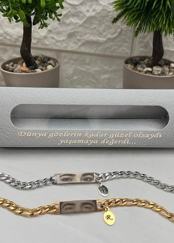 Zincir Detaylı Kadın Bileklik kişiye özel