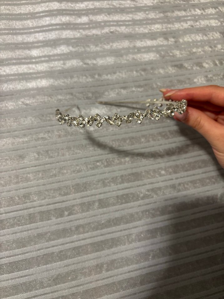 Beyaz Metal Taşlı Saç Aksesuarı - Görsel 2