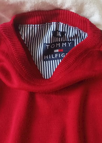 Tommy Hilfiger Kırmızı Örgü Sweatshirt