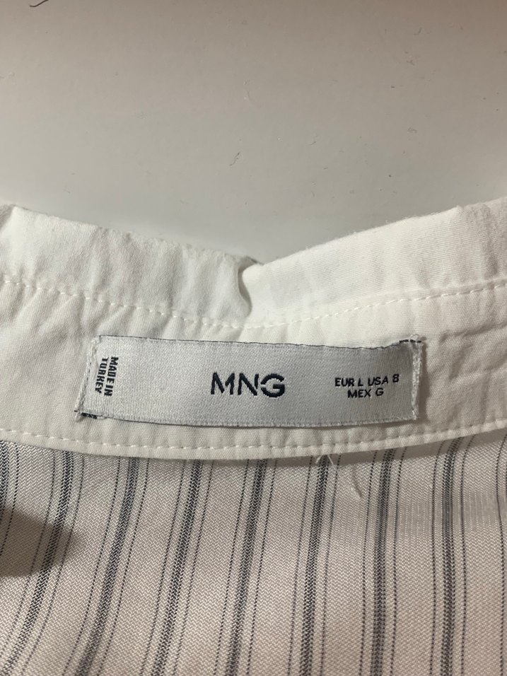 bele oturan çizgili gömlek - Görsel 5