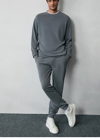 Gri Erkek Jogger Eşofman Takım - Görsel 2