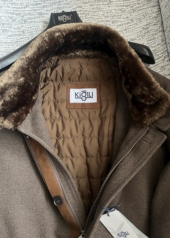 Kiğılı Kahverengi Erkek Yün Kaban - Görsel 4