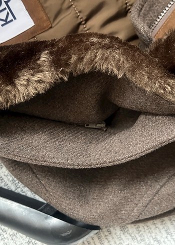 Kiğılı Kahverengi Erkek Yün Kaban - Görsel 6