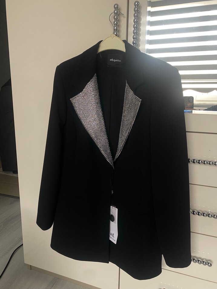 Adl Siyah Kadın Blazer Ceket - Görsel 3