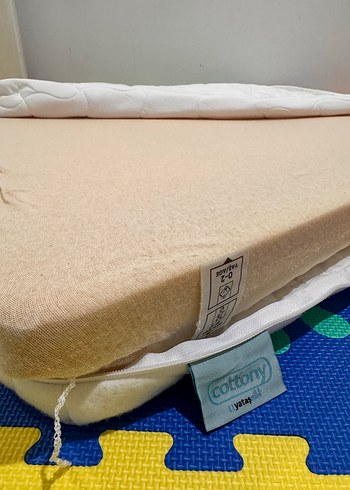 Beden Cottony Beyaz Bebek Beşiği ve Sünger Yatak 70x110