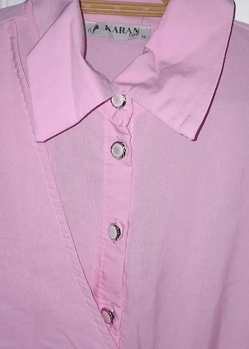 Pembe Uzun Keten Salaş Elbise - Görsel 3