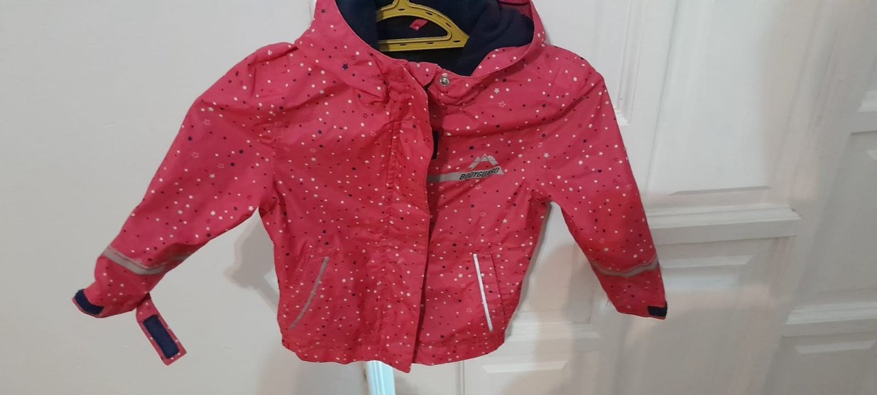 Kız Çocuk Pembe Fermuarlı Yağmurluk - Görsel 2